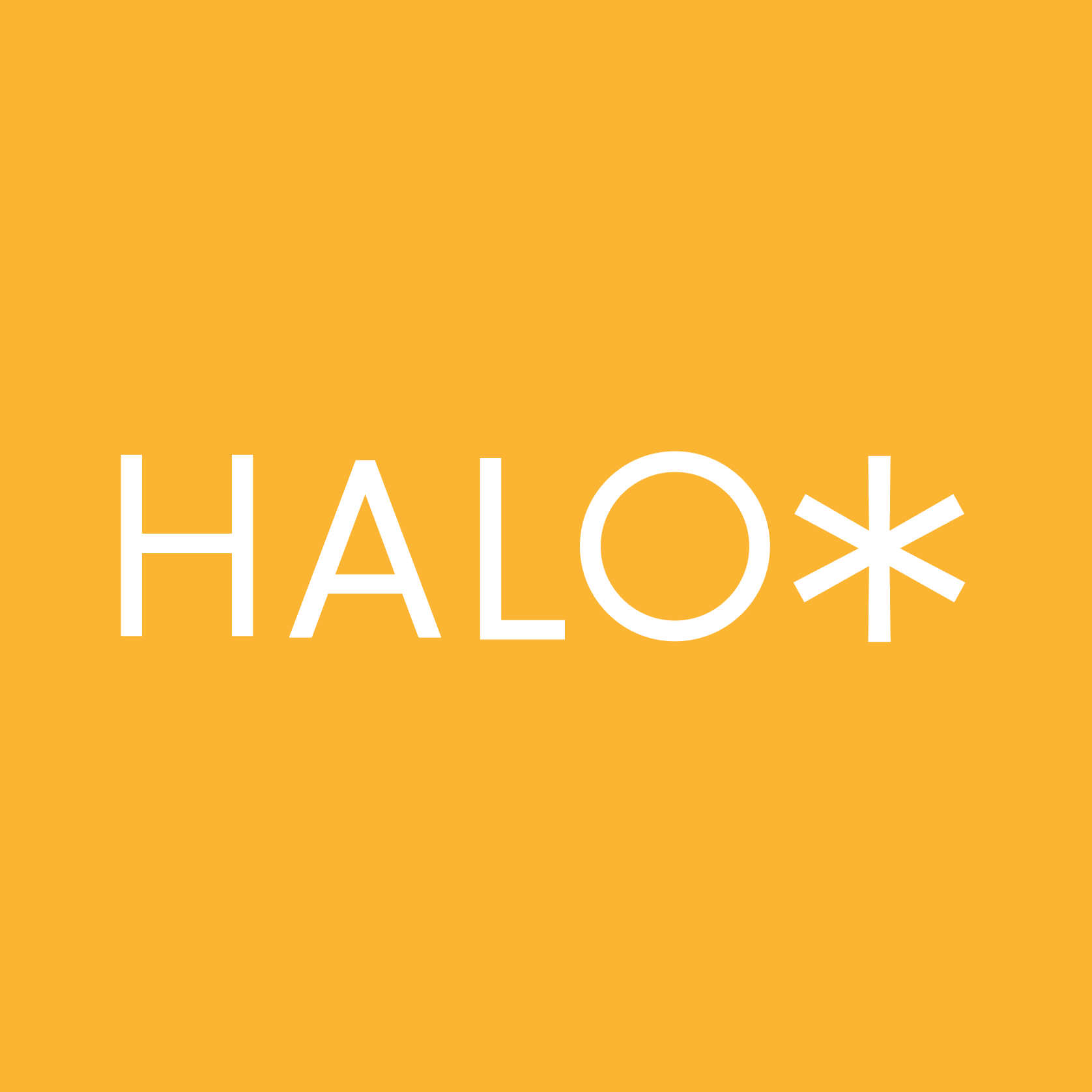 HALO original yellow and black brand identity